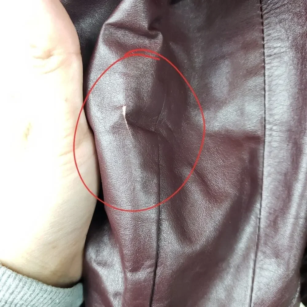 Remy | Leather Fashions Maroon Jacket, size 44 - Picture 8 of 8